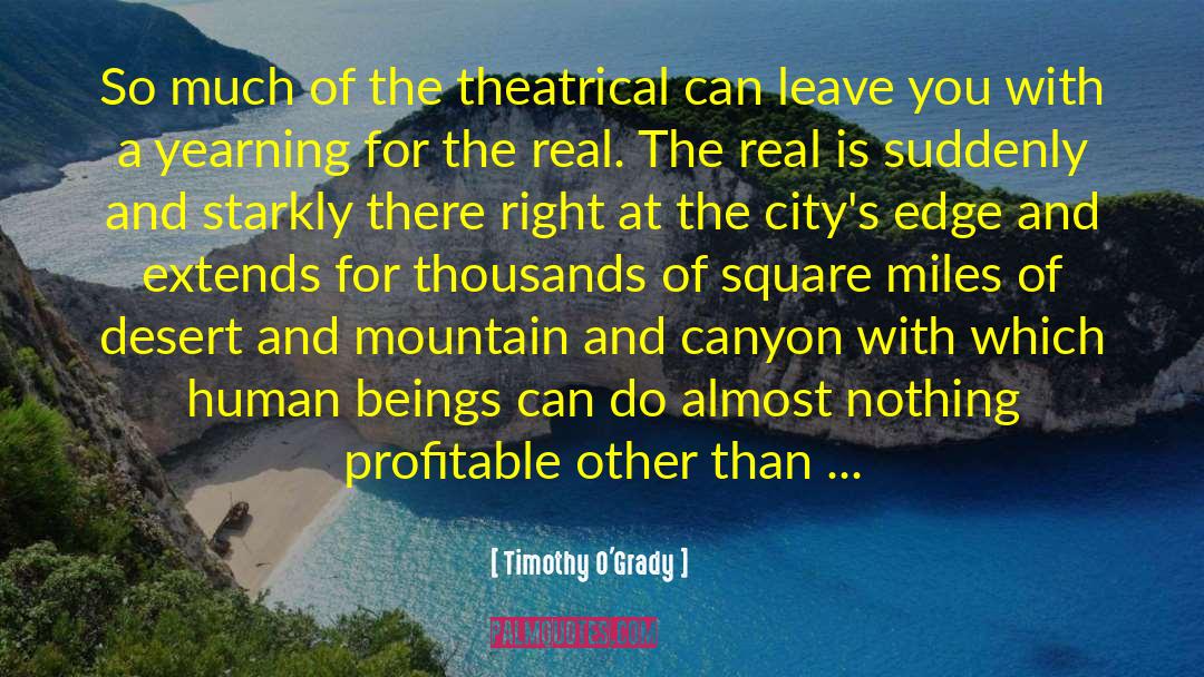 Canyon quotes by Timothy O'Grady