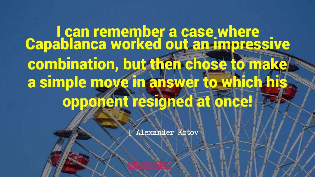 Capablanca quotes by Alexander Kotov