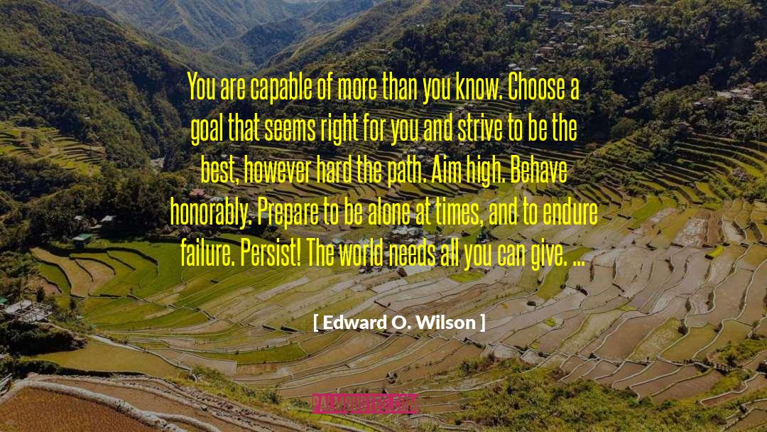 Capable Of More quotes by Edward O. Wilson