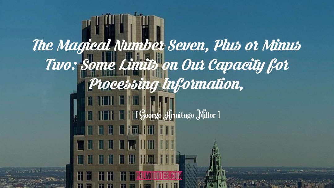 Capacity quotes by George Armitage Miller