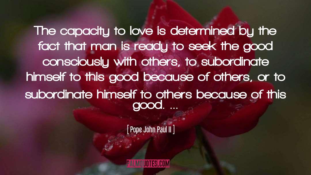 Capacity To Love quotes by Pope John Paul II