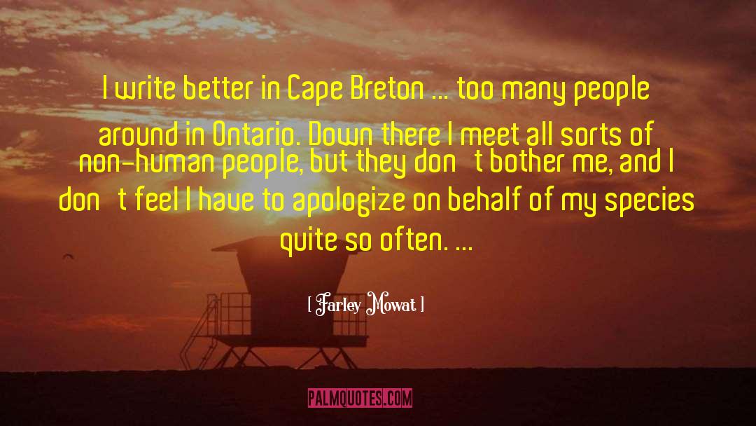 Cape Breton quotes by Farley Mowat