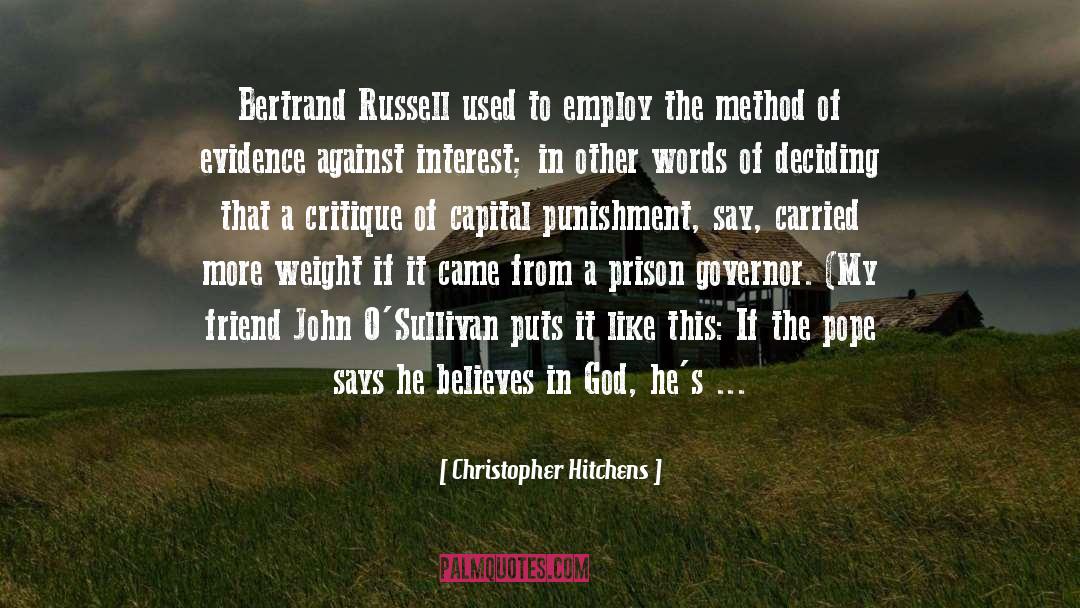 Capital Punishment quotes by Christopher Hitchens