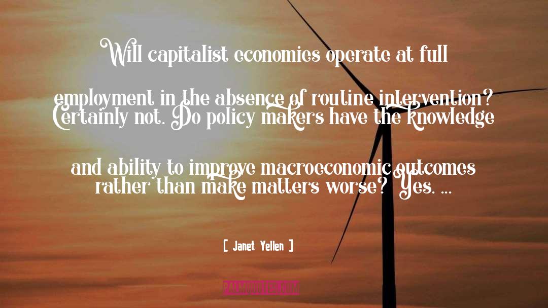 Capitalist Economy quotes by Janet Yellen
