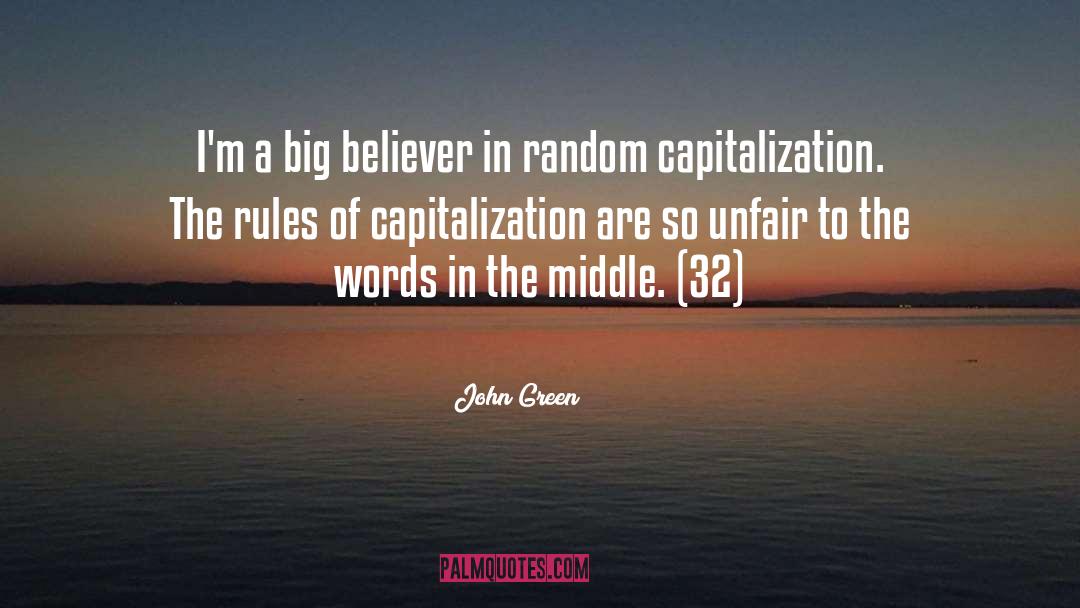 Capitalization quotes by John Green