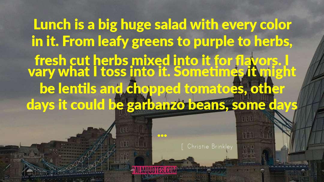 Cappelloni Beans quotes by Christie Brinkley