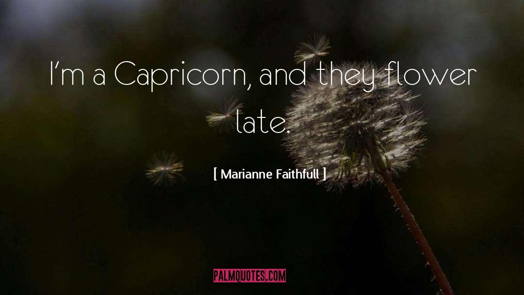 Capricorn quotes by Marianne Faithfull