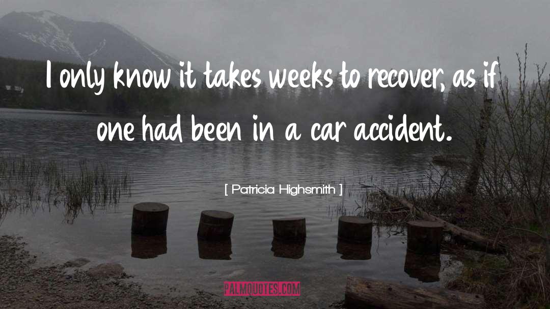 Car Accident quotes by Patricia Highsmith