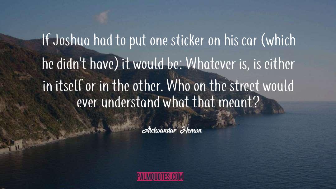 Car quotes by Aleksandar Hemon