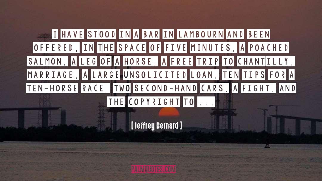 Car Racing quotes by Jeffrey Bernard