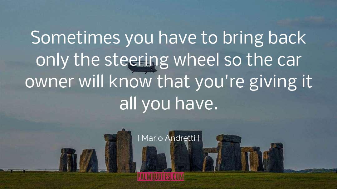 Car Racing quotes by Mario Andretti