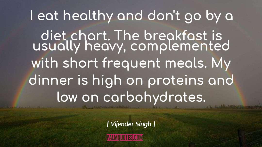 Carbohydrates quotes by Vijender Singh