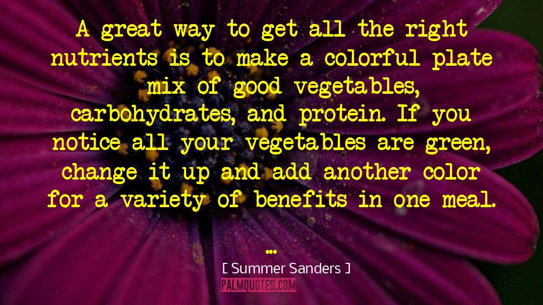 Carbohydrates quotes by Summer Sanders