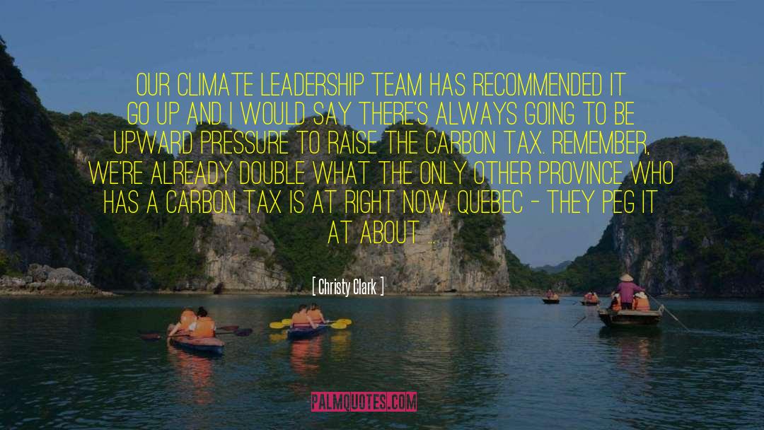 Carbon Tax quotes by Christy Clark