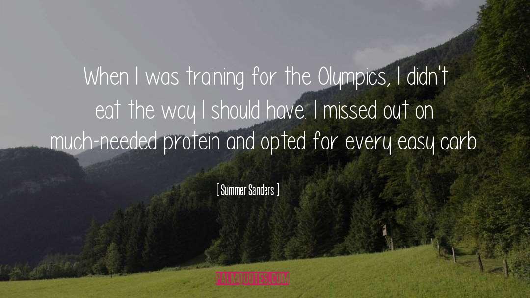 Carbs quotes by Summer Sanders