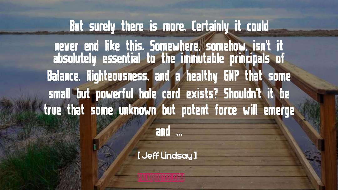Card quotes by Jeff Lindsay
