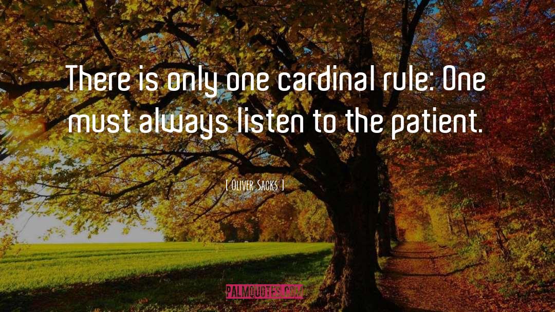 Cardinal Rules quotes by Oliver Sacks