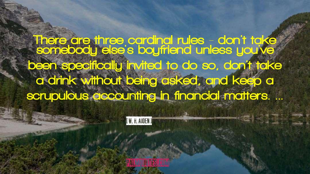Cardinal Rules quotes by W. H. Auden