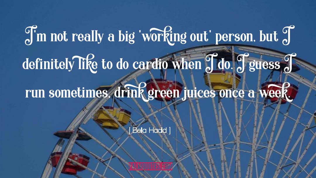 Cardio quotes by Bella Hadid