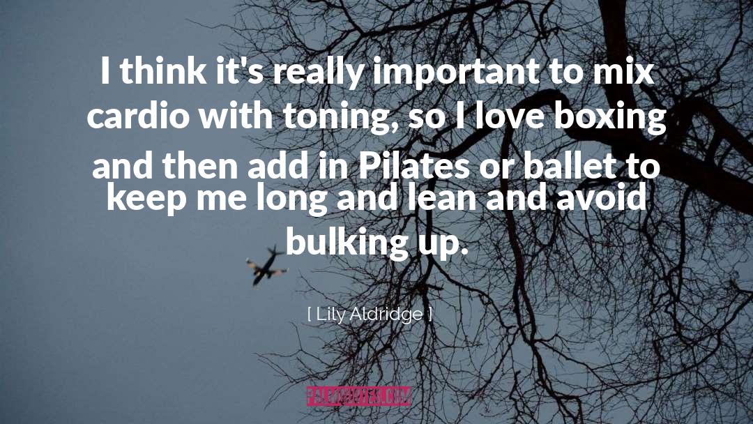 Cardio quotes by Lily Aldridge