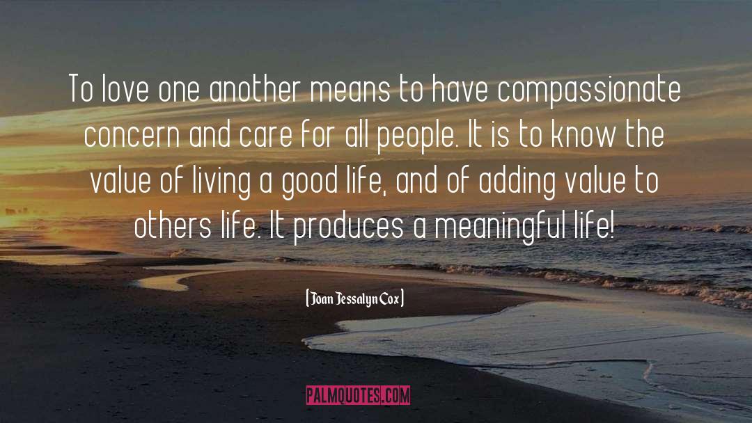 Care For All People quotes by Joan Jessalyn Cox