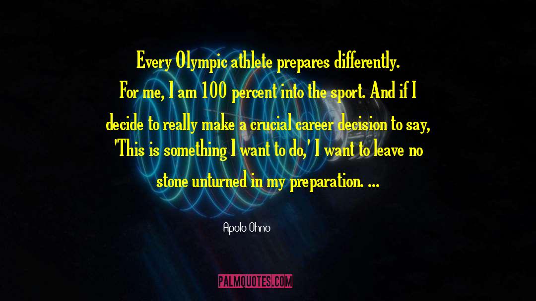 Career Decision quotes by Apolo Ohno