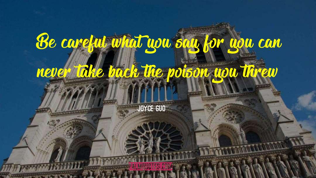 Careful What You Say quotes by Joyce Guo