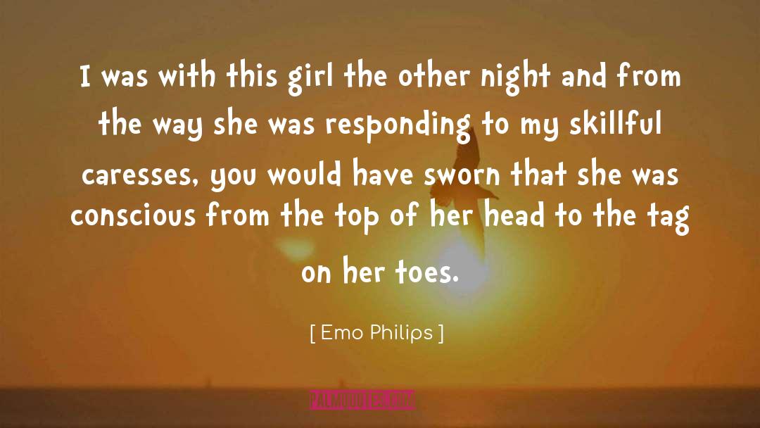 Caresses quotes by Emo Philips