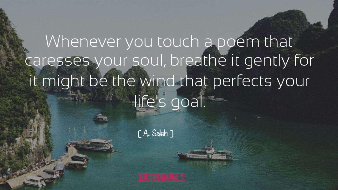 Caresses quotes by A. Saleh