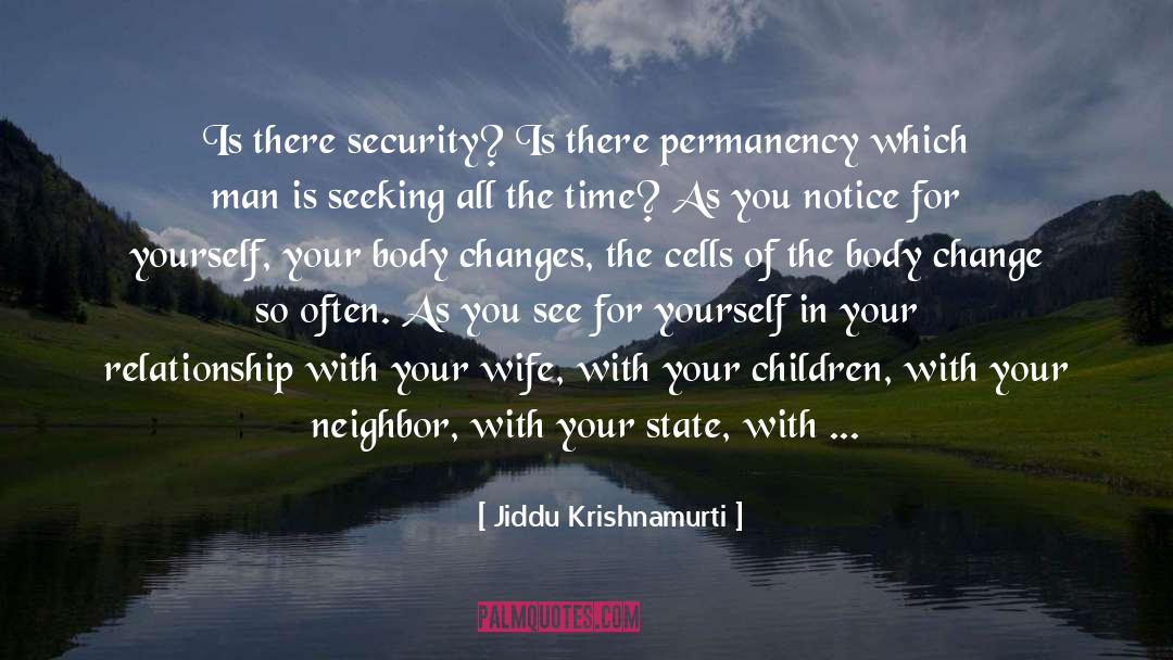 Caring For Your Wife quotes by Jiddu Krishnamurti
