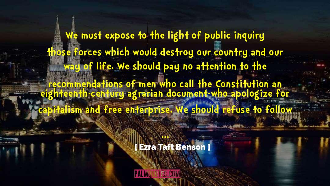 Carlisa Enterprise quotes by Ezra Taft Benson