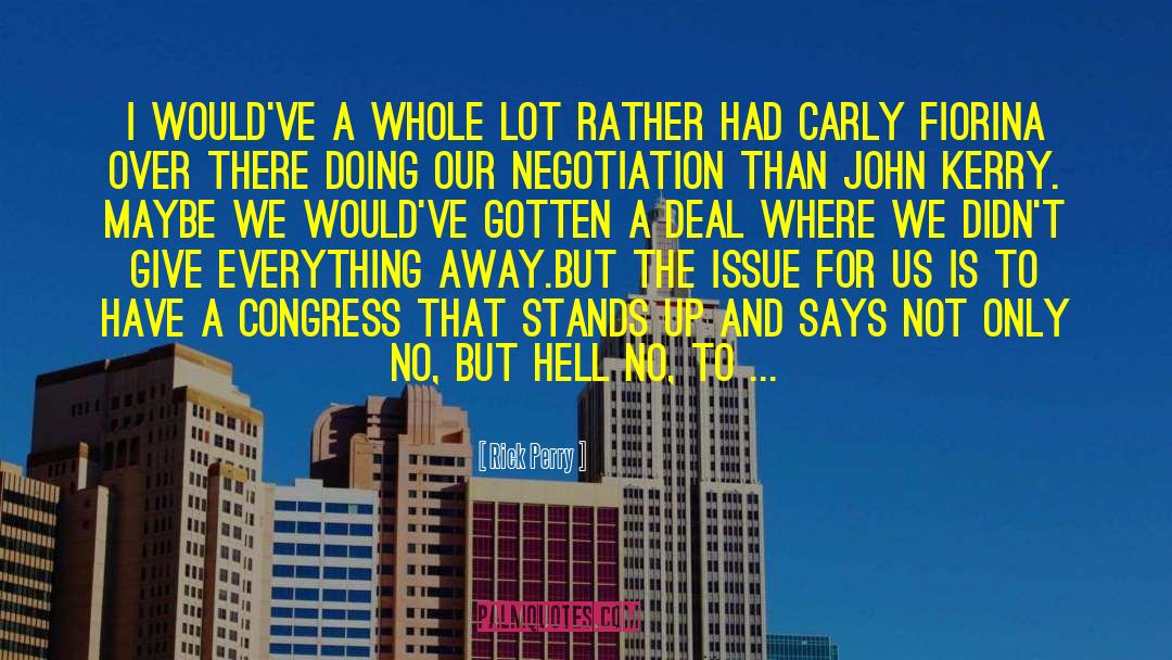 Carly quotes by Rick Perry