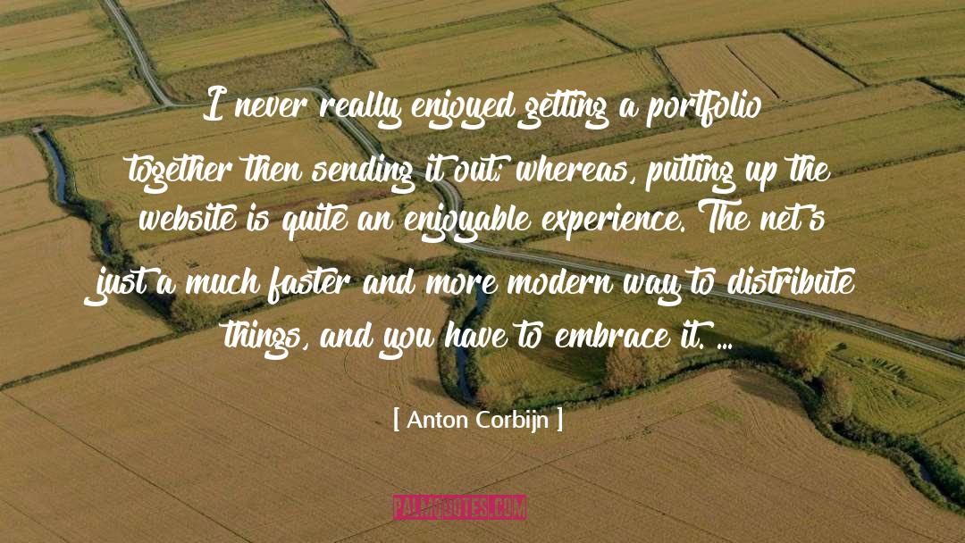 Carlynton Website quotes by Anton Corbijn