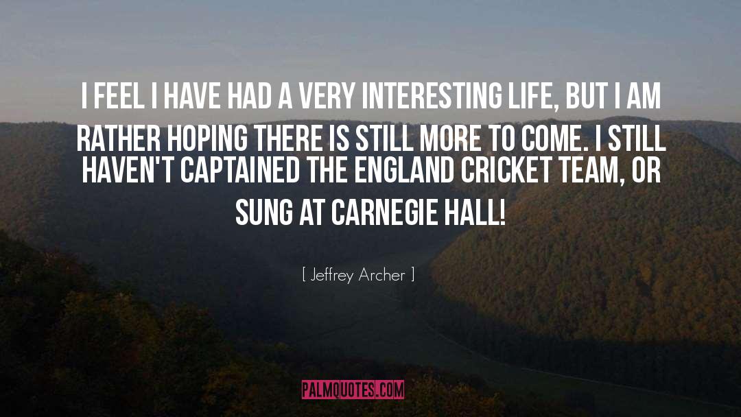 Carnegie Hall quotes by Jeffrey Archer