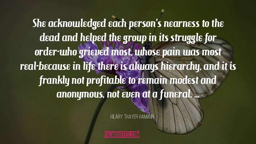 Carnesale Funeral quotes by Hilary Thayer Hamann