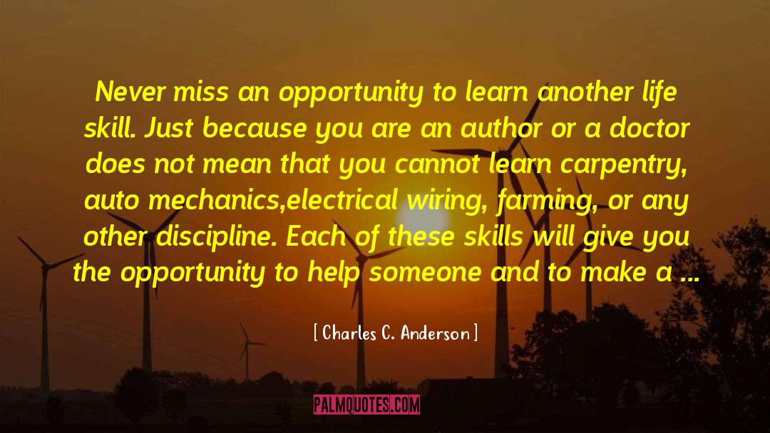 Carpentry quotes by Charles C. Anderson