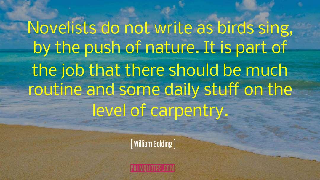 Carpentry quotes by William Golding