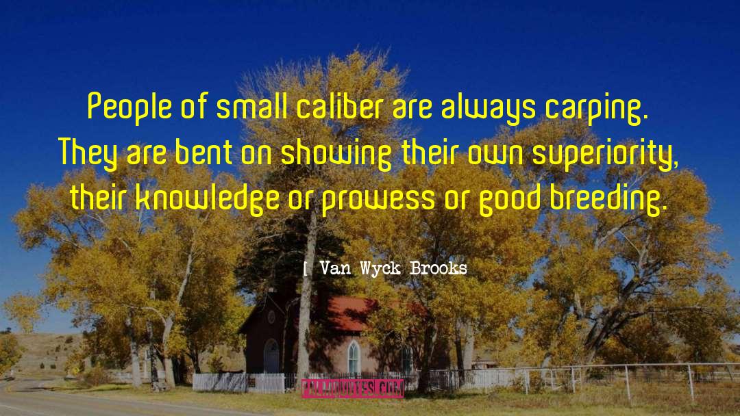 Carping quotes by Van Wyck Brooks