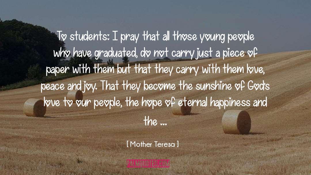 Carrier quotes by Mother Teresa