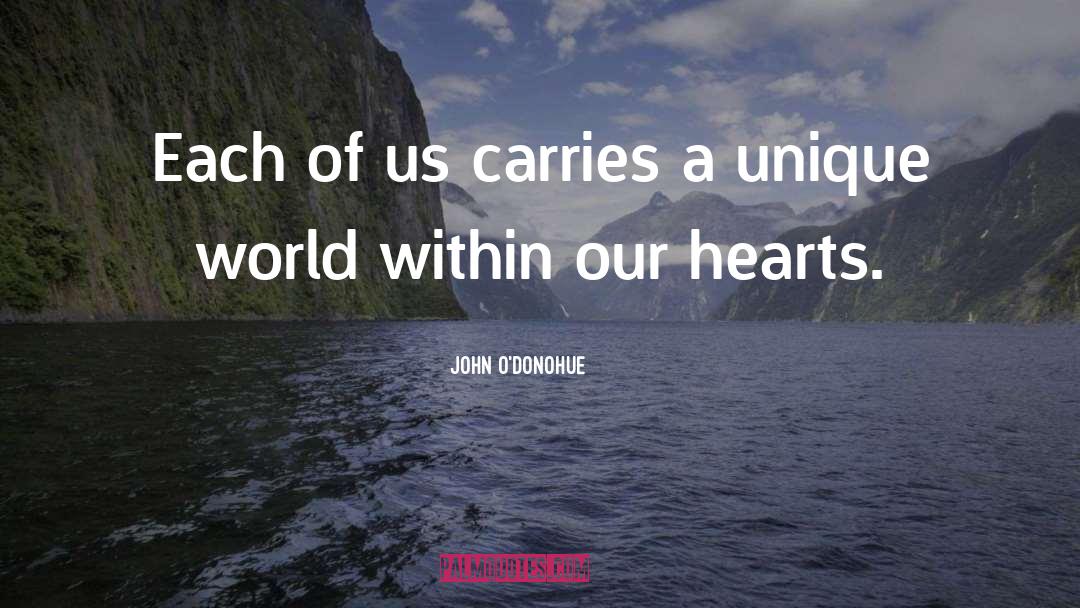 Carries quotes by John O'Donohue