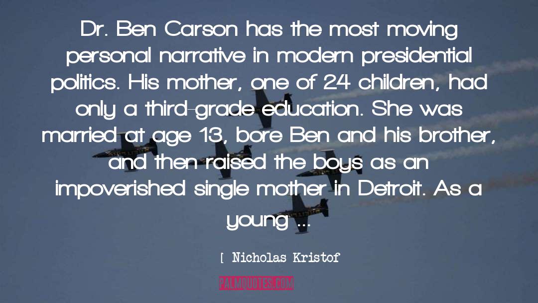 Carson quotes by Nicholas Kristof