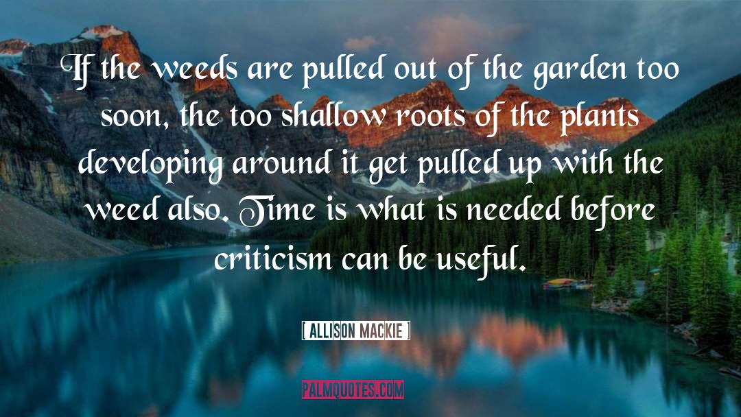 Caruncho Garden quotes by Allison Mackie