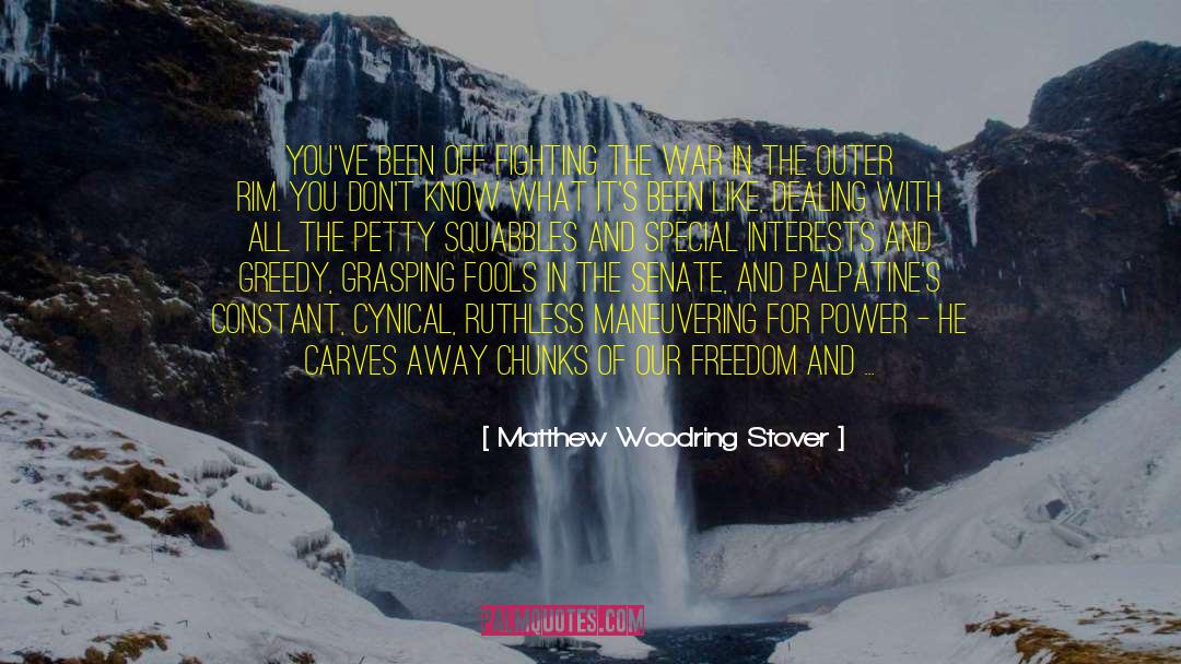 Carves quotes by Matthew Woodring Stover