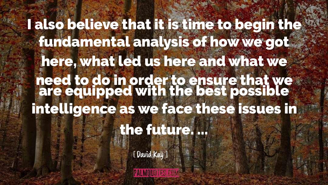 Cases In Intelligence Analysis quotes by David Kay
