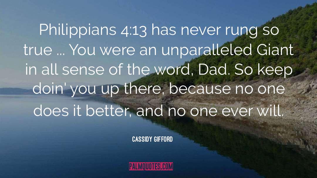 Cassidy quotes by Cassidy Gifford