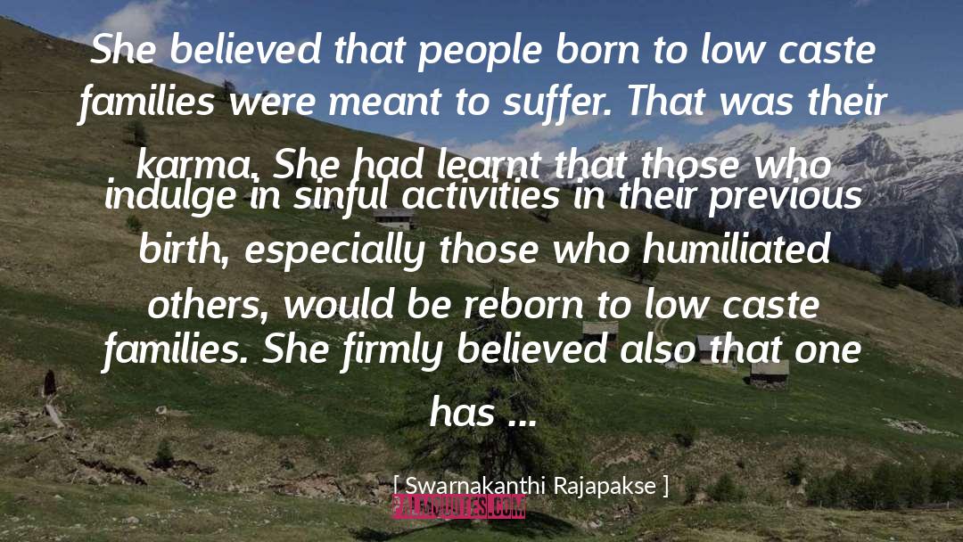 Caste quotes by Swarnakanthi Rajapakse