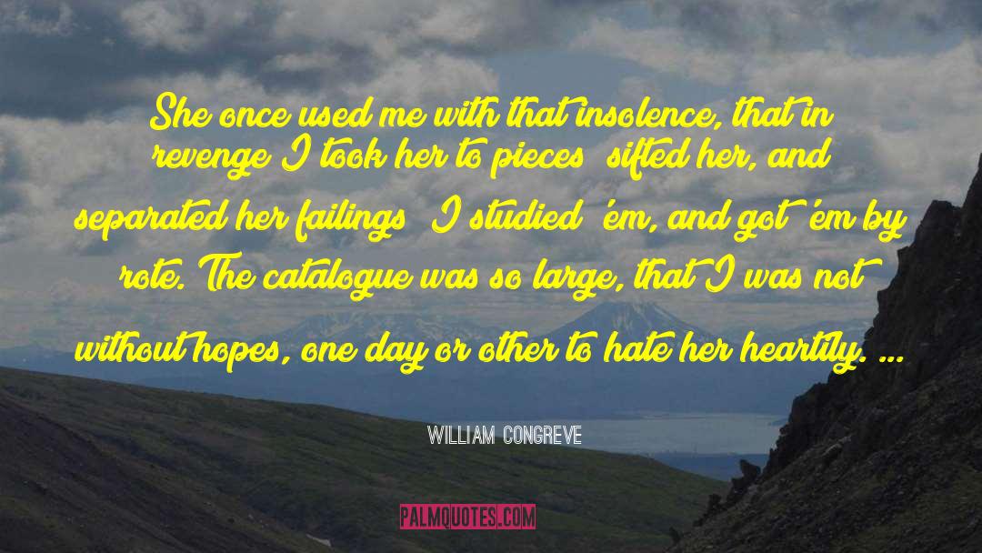 Catalogue quotes by William Congreve