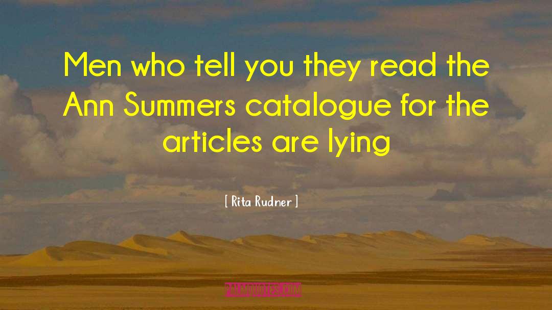 Catalogues quotes by Rita Rudner