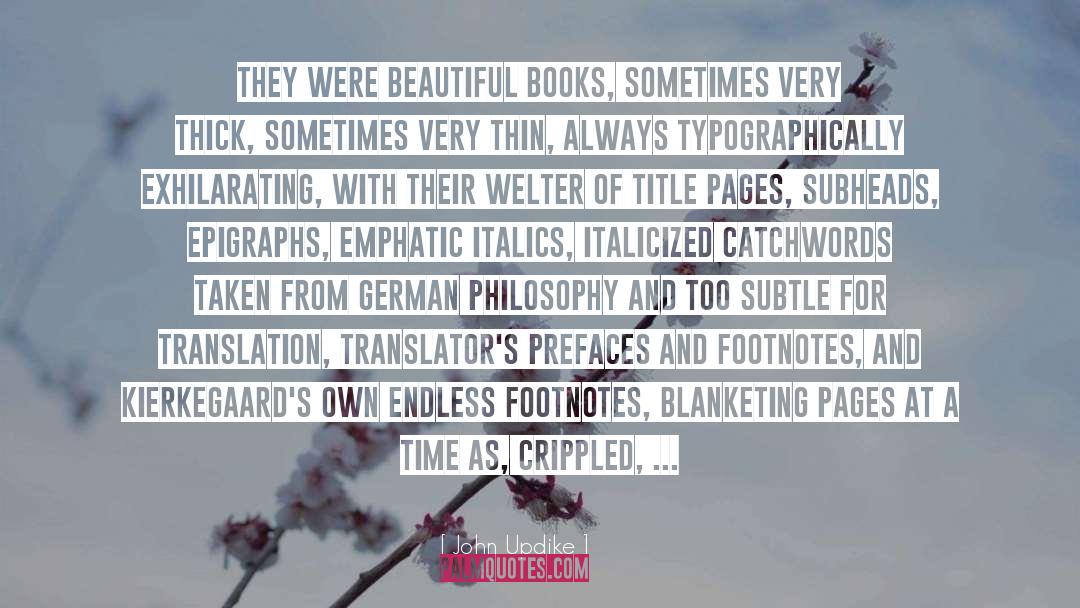 Catchwords quotes by John Updike