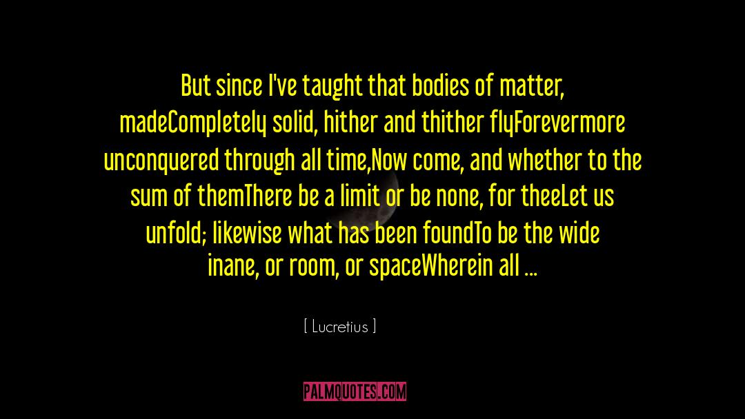 Catchy Space quotes by Lucretius